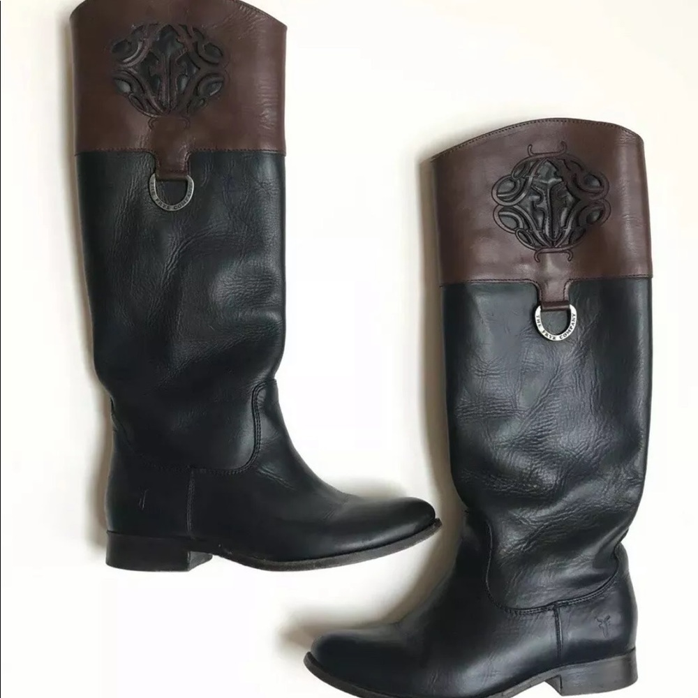 Frye Melissa Logo Womens size 6 Leather Boot